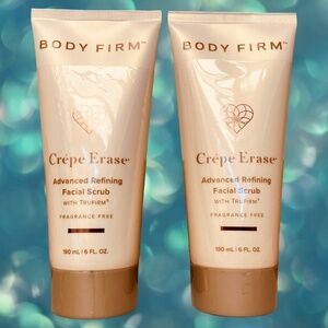 LOT OF 2 Crepe Ease Body Firm Advanced Refining Facial Scrub w/Trufirm - 6 oz ea